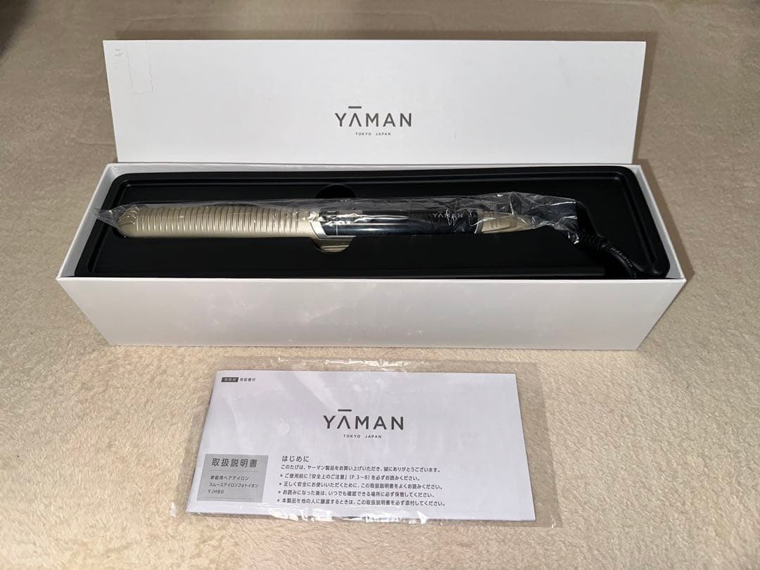 YA-MAN ヘアアイロン　スムースアイロンフォトイオンYJH80 ゴールド