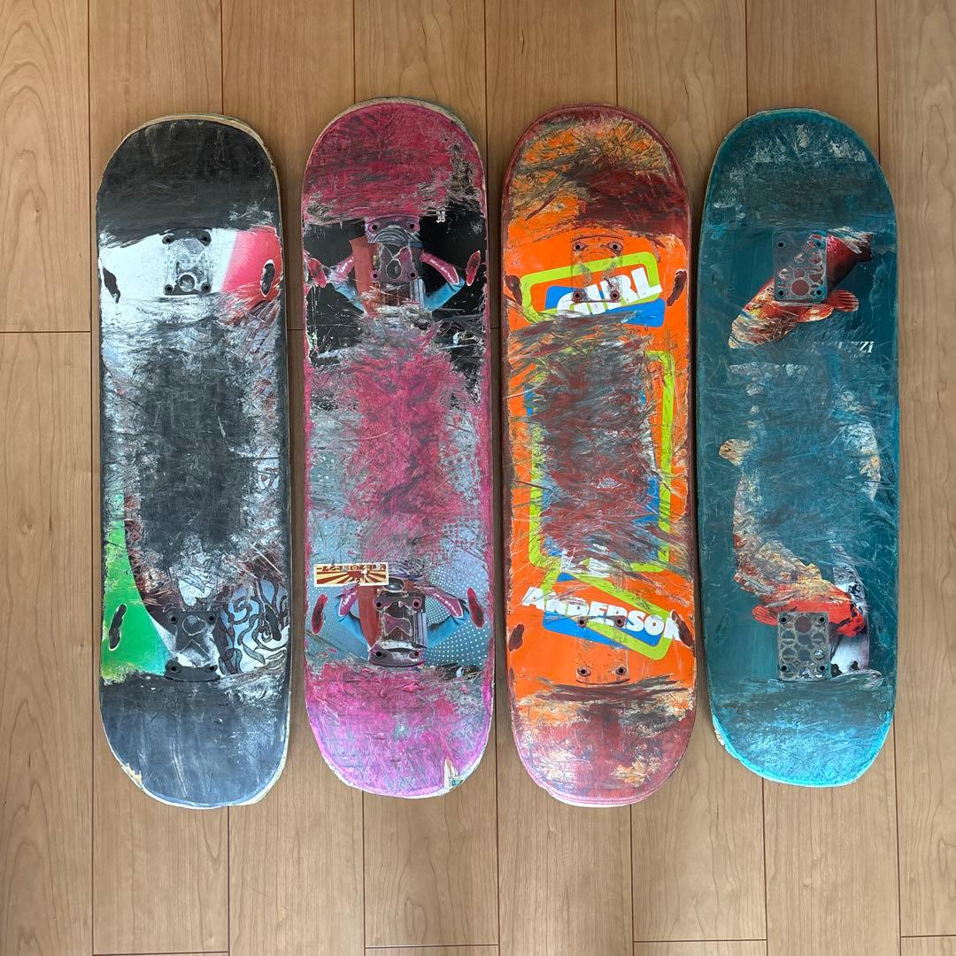 スケートボード　廃デッキ　12枚セット