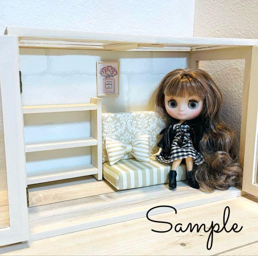 黒ゆう♡ドールキャビネット♡ベッド ドールハウス