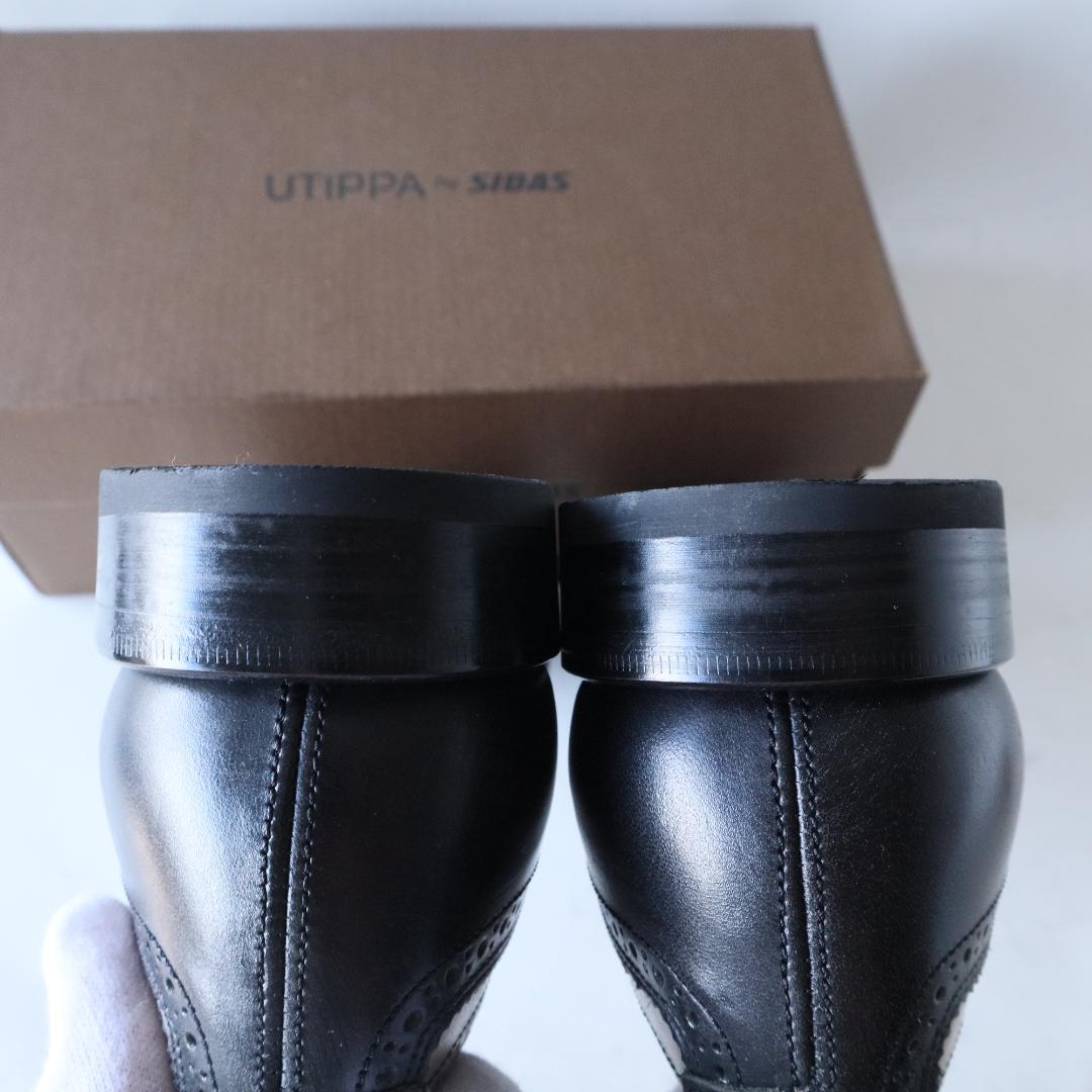 極美品リーガル　バイカラーウイングチップ　黒×グレージュ　24cm