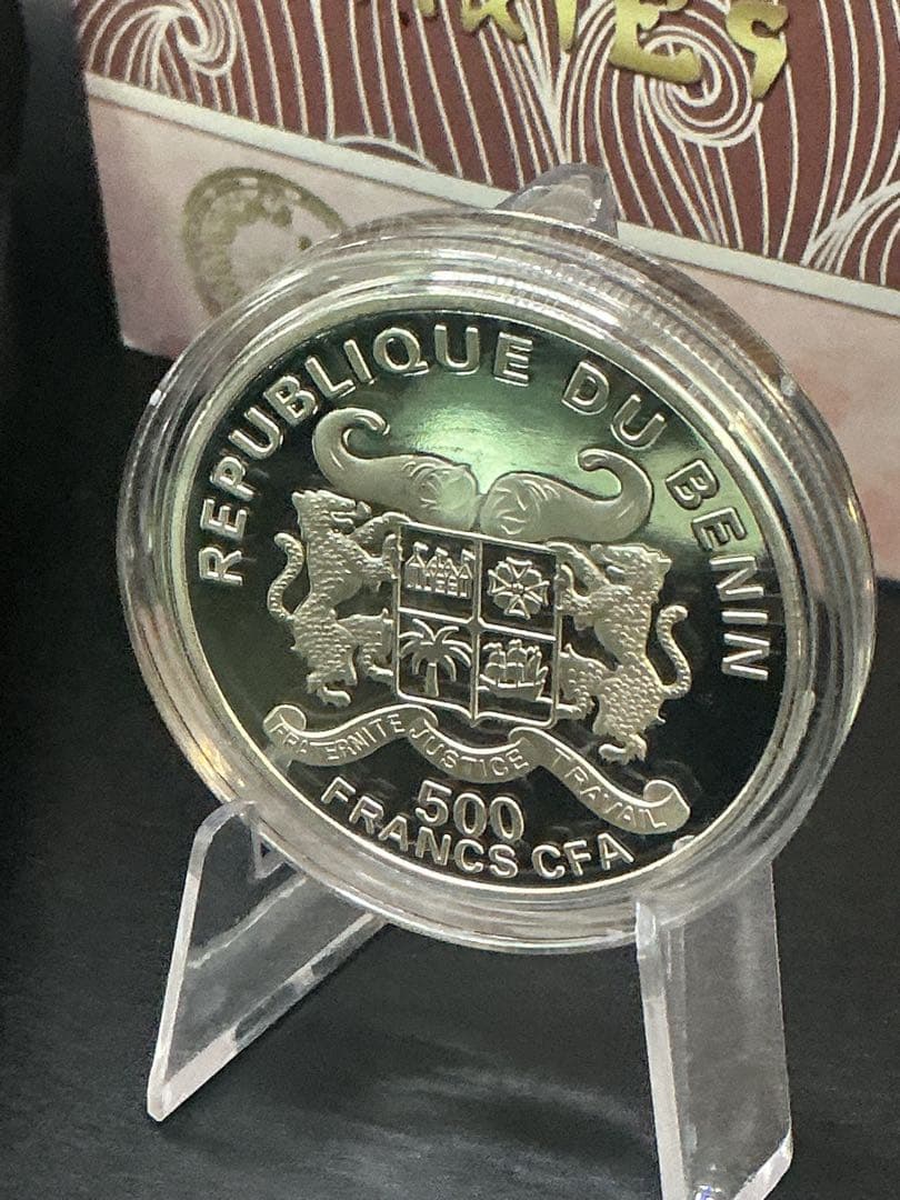 ミュシャ × 黄道十二宮 ― 牡羊座、Aries　銀メッキ付き白銅貨