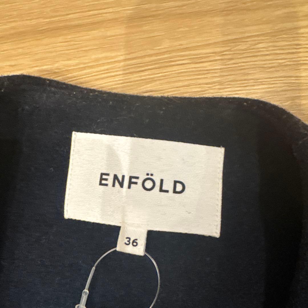 ENFÖLD ネイビー ロングコート 36