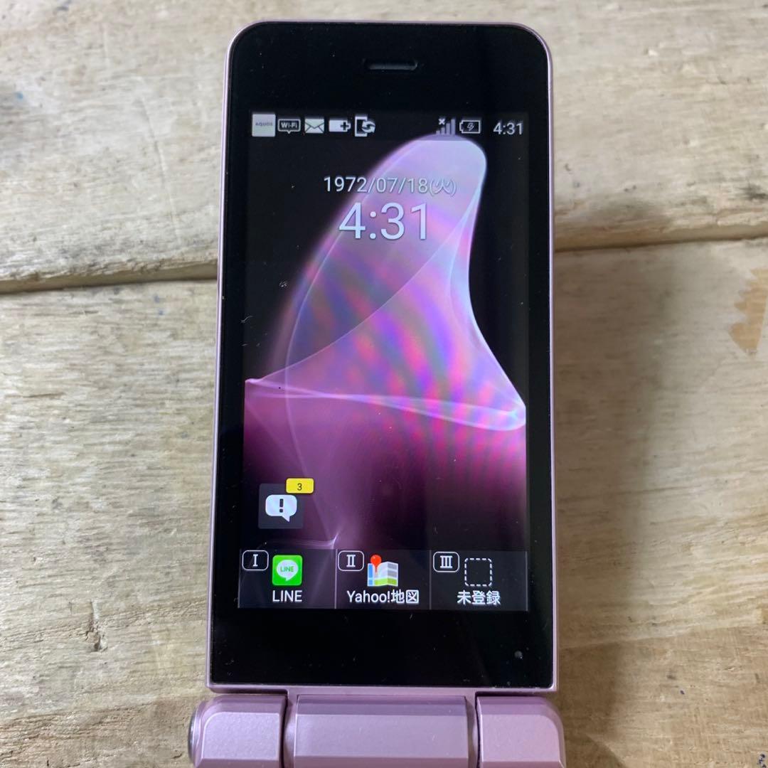AQUOS携帯 NP602SH スマートガラケー ピンク
