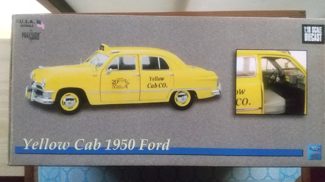 1950 Ford Yellow Cab 1/18 スケール
