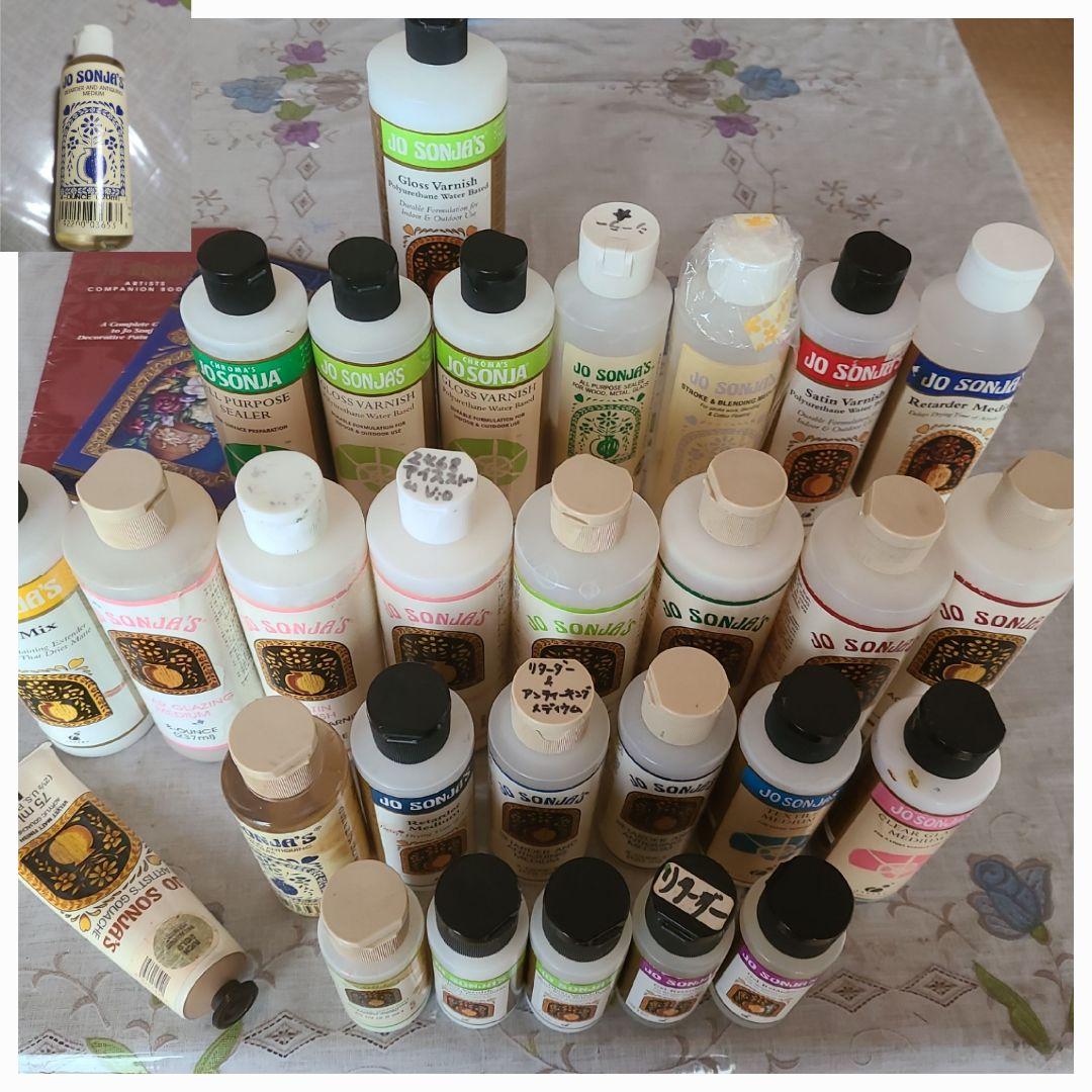 Jo Sonja's トールペイント　アクリルメディウム他28本セット+おまけ