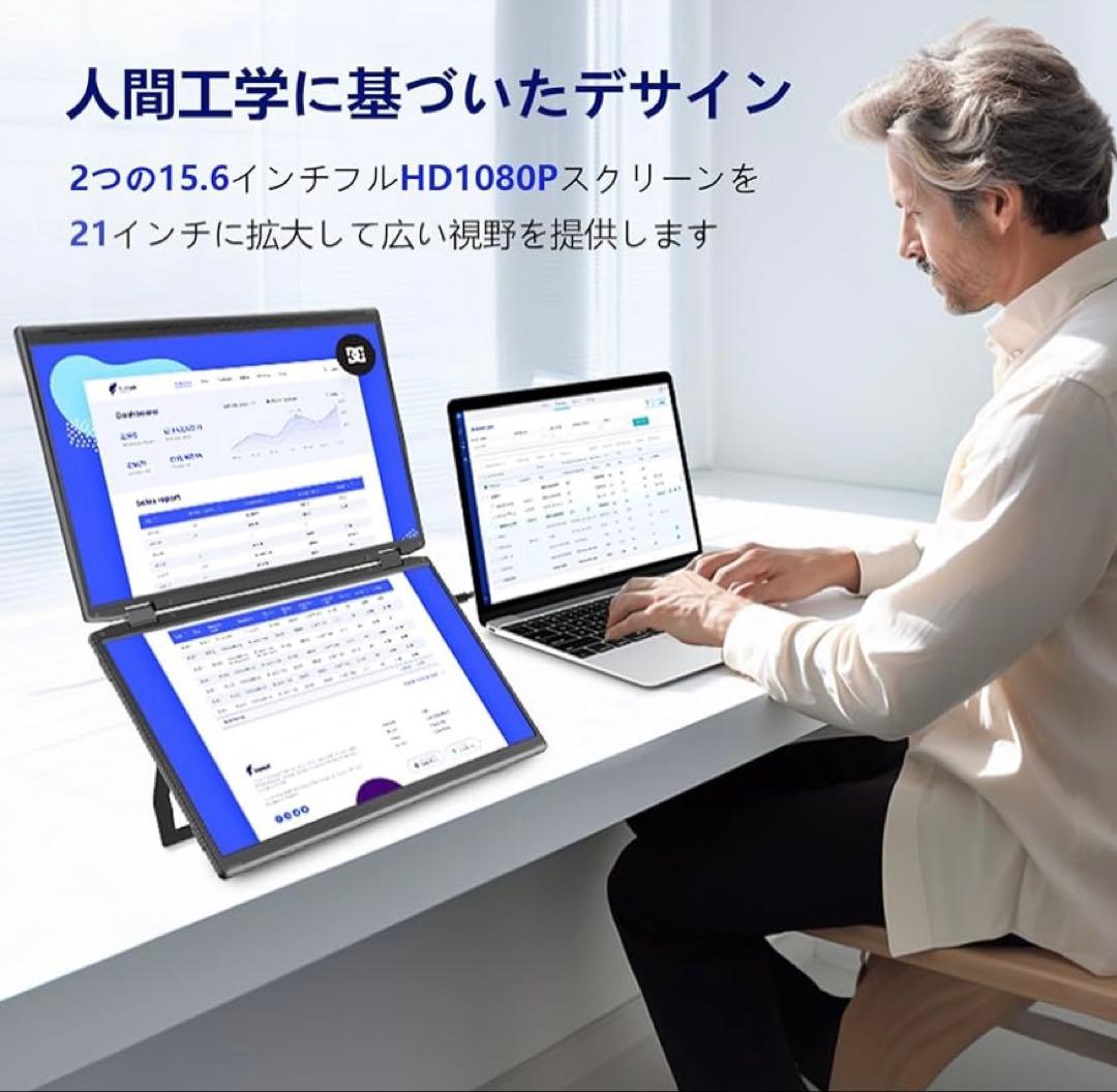 LivElect 21\" 15.6インチ フルHD モニター M4