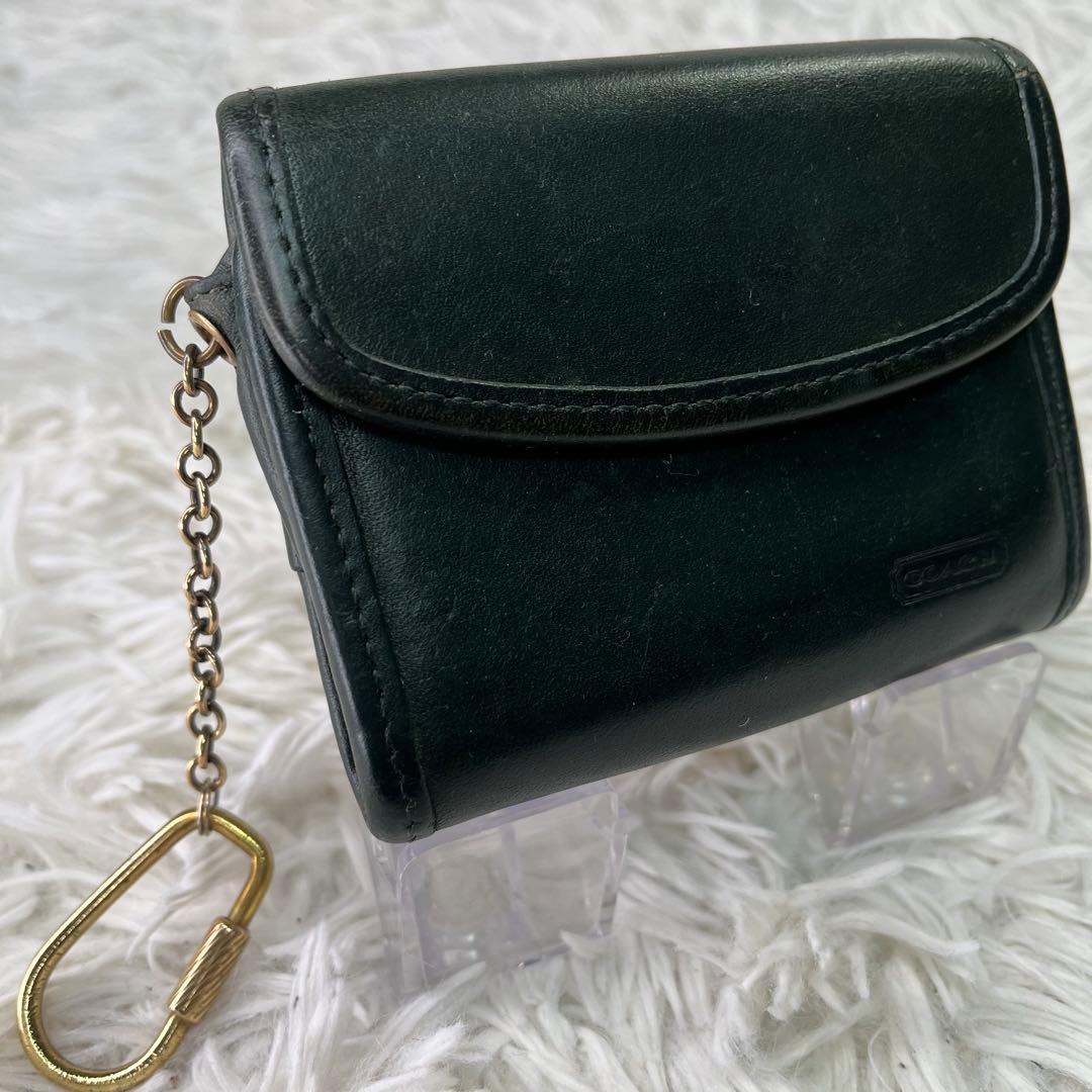 激レア✨オールドコーチ　ケース　ミニ財布　コンパクト　7219 グリーン