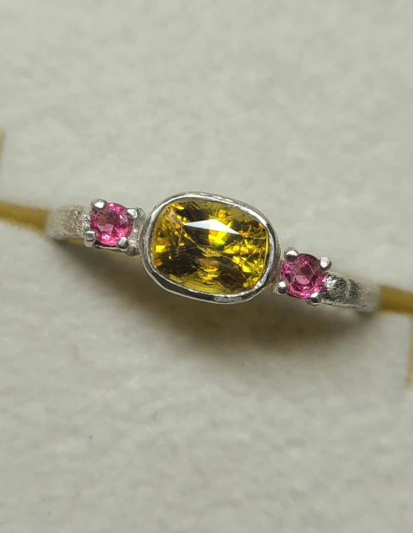 minはる★天然スフェーン★リング、ペンダントオーダー