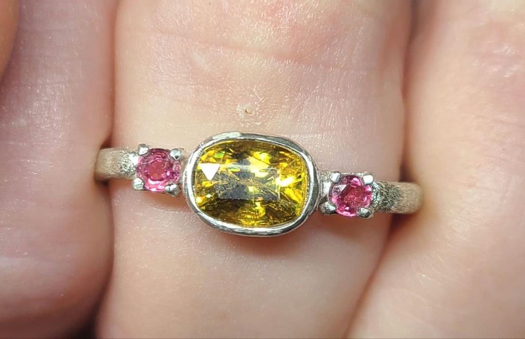 minはる★天然スフェーン★リング、ペンダントオーダー