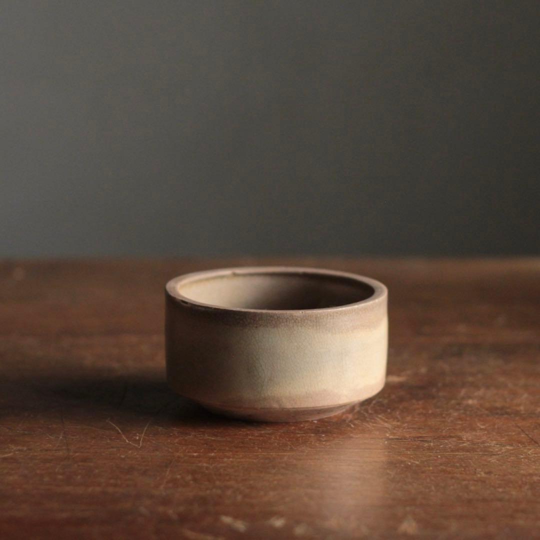 煙の出た 瀬戸 灰釉 野香炉 半筒碗 古美術 古道具 アンティーク