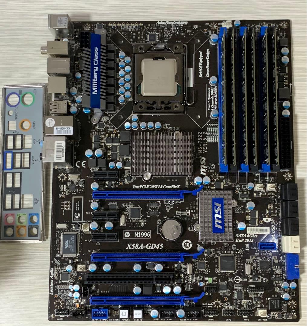 マザーボード MSI X58A-GD45 LGA1366 + i7-980 + RAM24GB