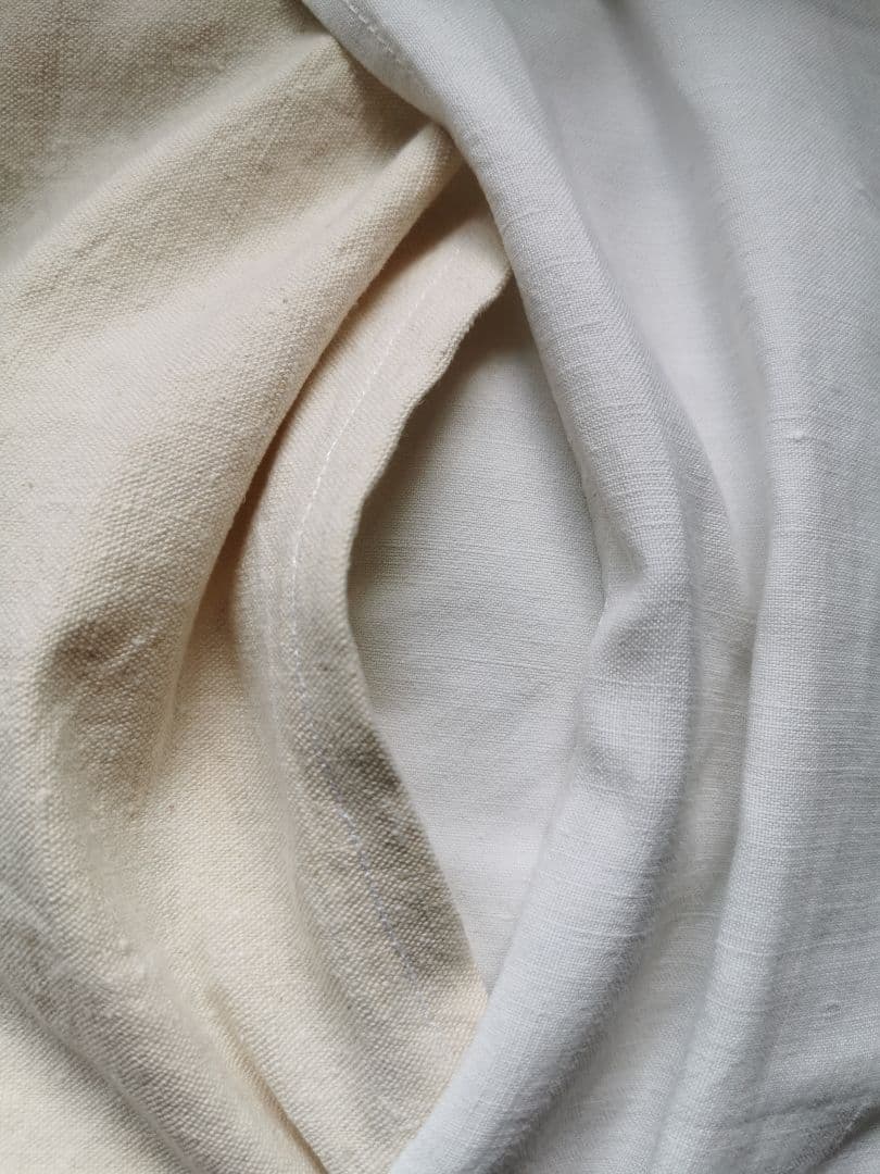 アンティークフランス ホームスパンリネン＆プチポワン子供冬遊び刺繍 クッション