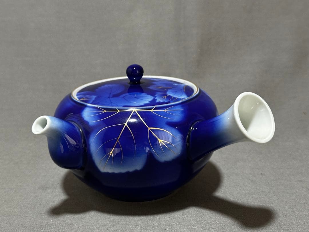 有田焼 深川製磁 染錦葡萄 茶器揃（急須、蓋付き湯呑み，湯冷まし）