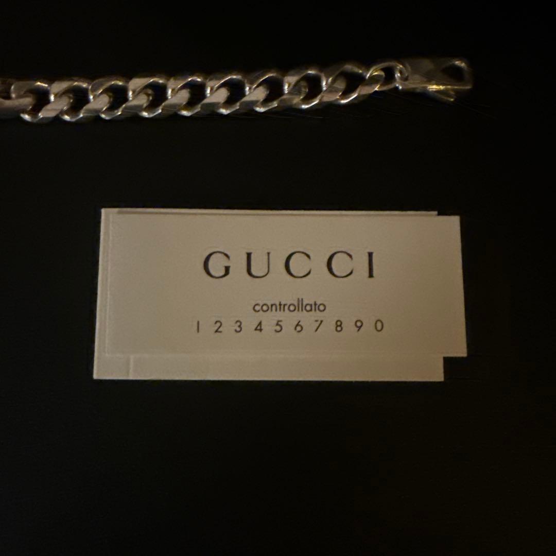 【美品】GUCCI シルバーチェーンブレスレット