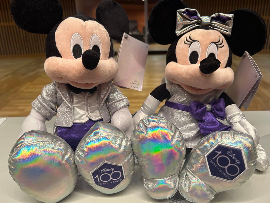 【新品未使用品】ディズニー100周年 ミッキー ミニー ぬいぐるみセット
