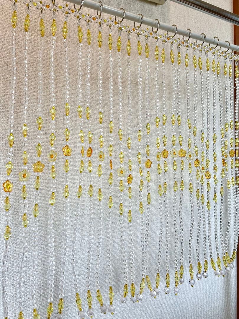 Tamaのれん　ビーズのれん　ビーズカーテン　フラワービーズのれん　珠のれん
