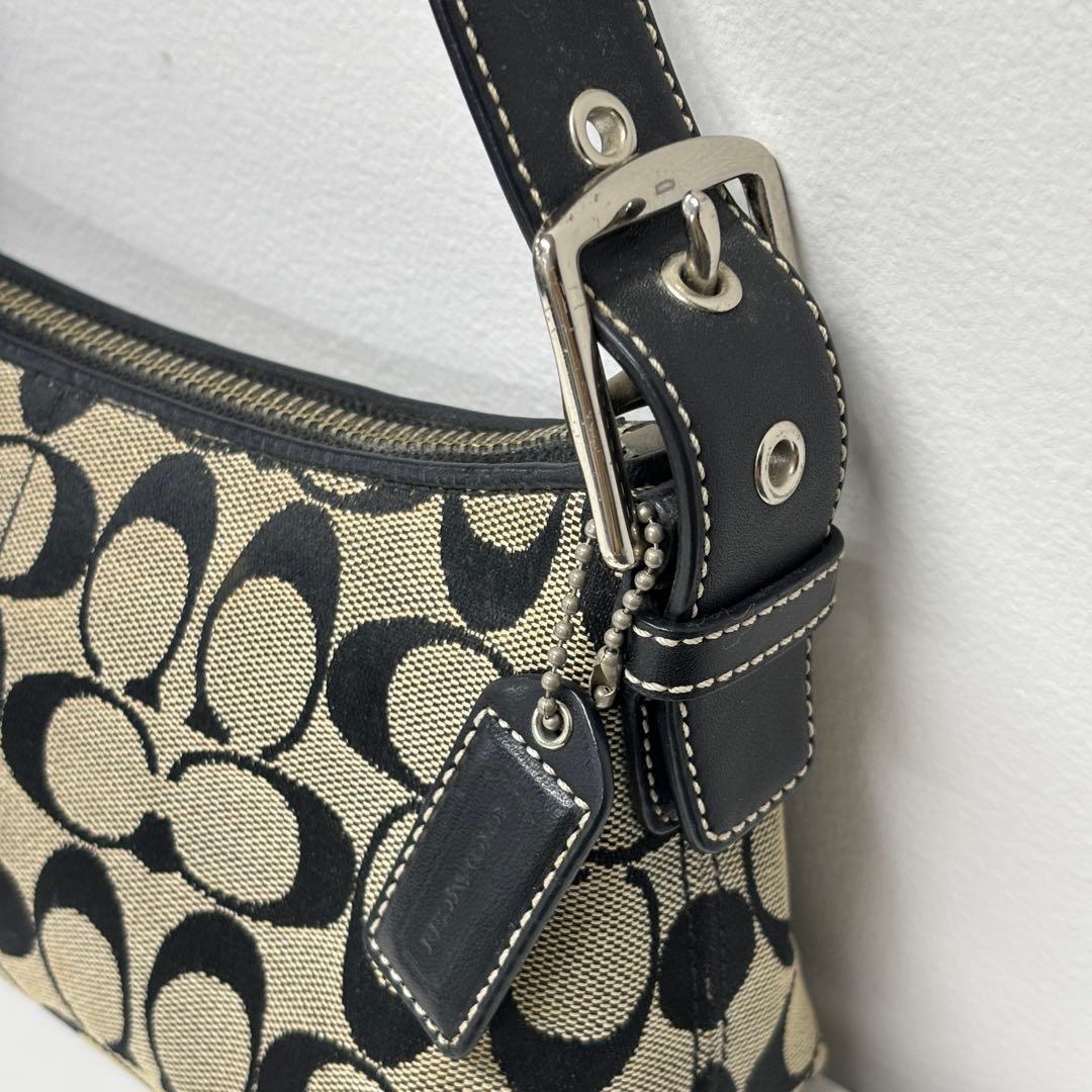 COACH コーチ 6371 シグネチャー ワンショルダーバッグ 肩掛け　黒