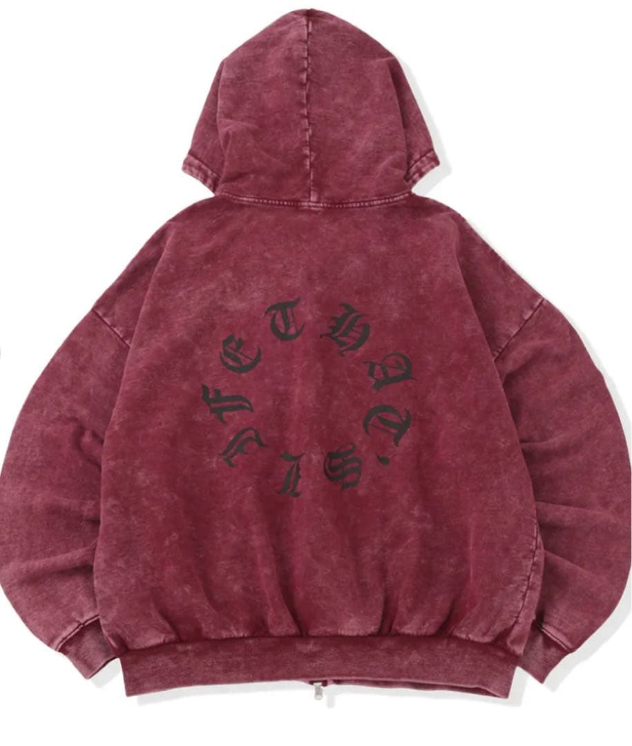 that's life ジップパーカー　ワインレッド