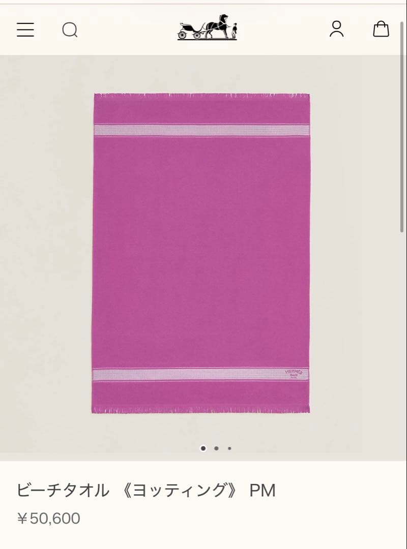 HERMES ビーチタオル（ヨッティング） PM