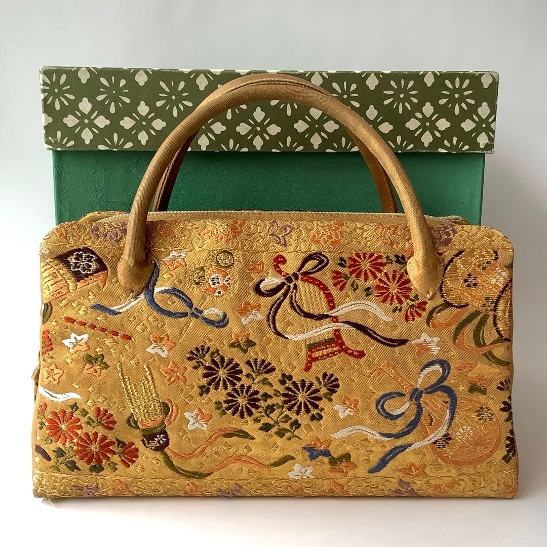 利休バッグ★和装バッグ★ゴールド