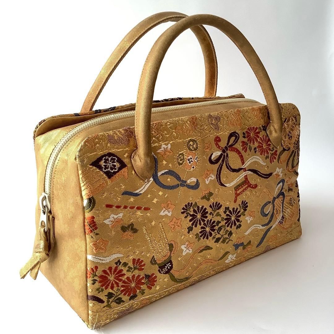 利休バッグ★和装バッグ★ゴールド