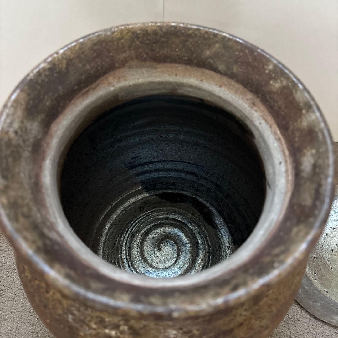 丹波焼　丹久　立坑焼　陶器製 蓋付き　水差し