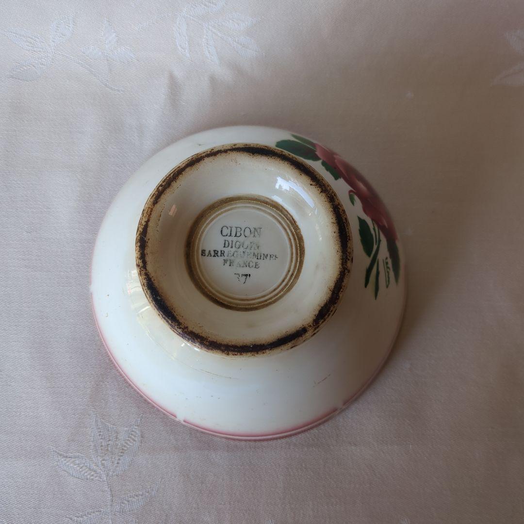 フランスアンティーク カフェオレボウル ディゴワン＆サルグミンヌ