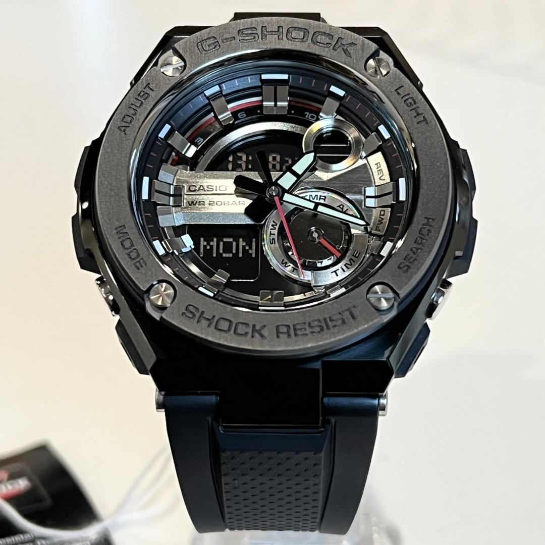 【新品、未使用】G-SHOCK GST-210　マットブラック　メンズ　腕時計