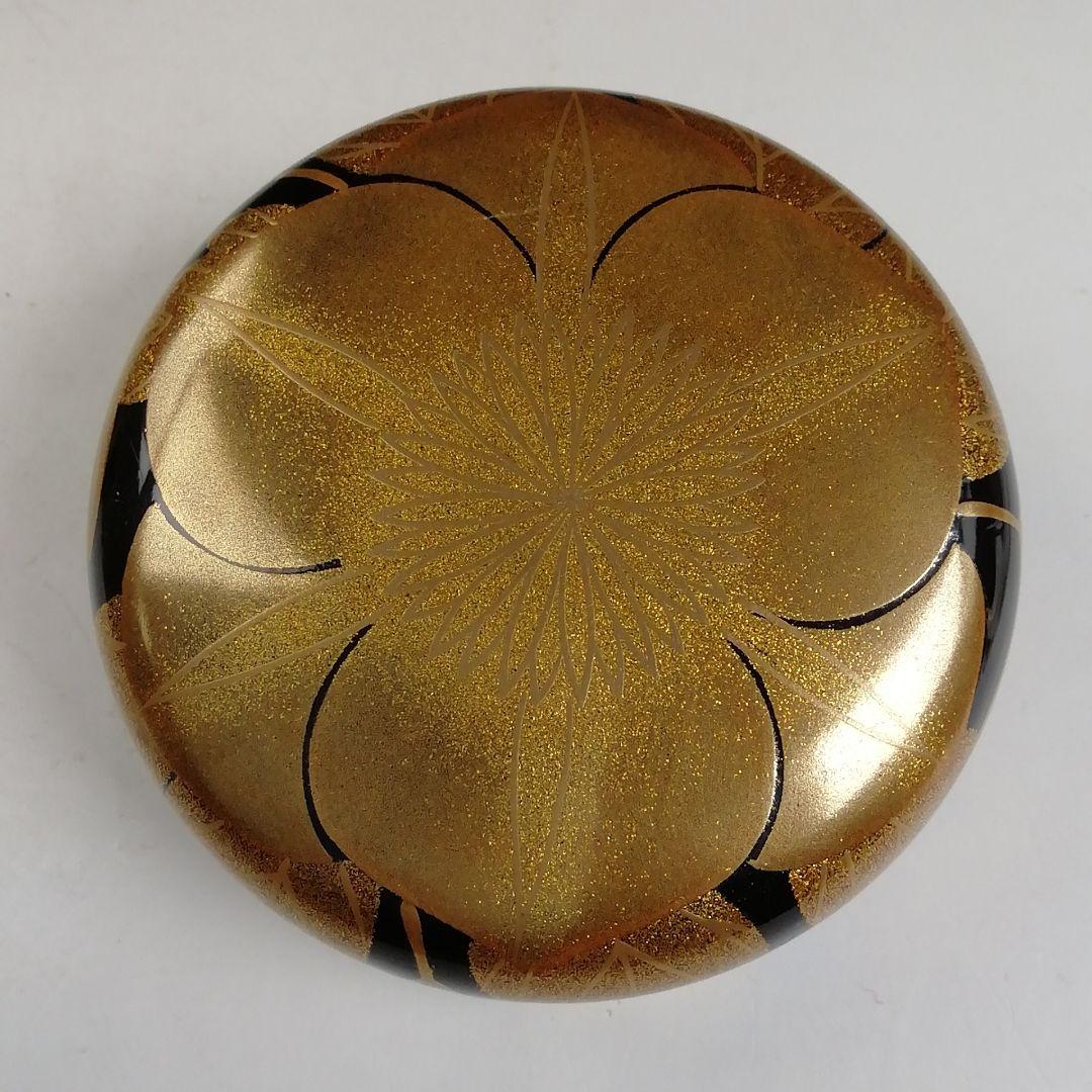 Ｔ８０２　棗　『金蒔絵』『稲井玉甫 作』　共箱　茶道具