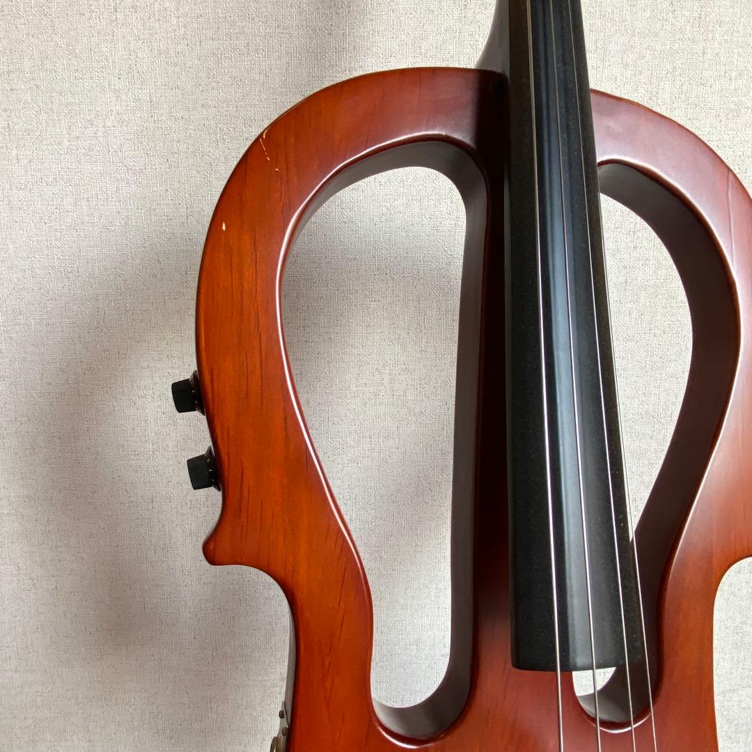 【弓・収納袋付き】エレクトリックチェロ サイレントチェロ 木製 匿名配送