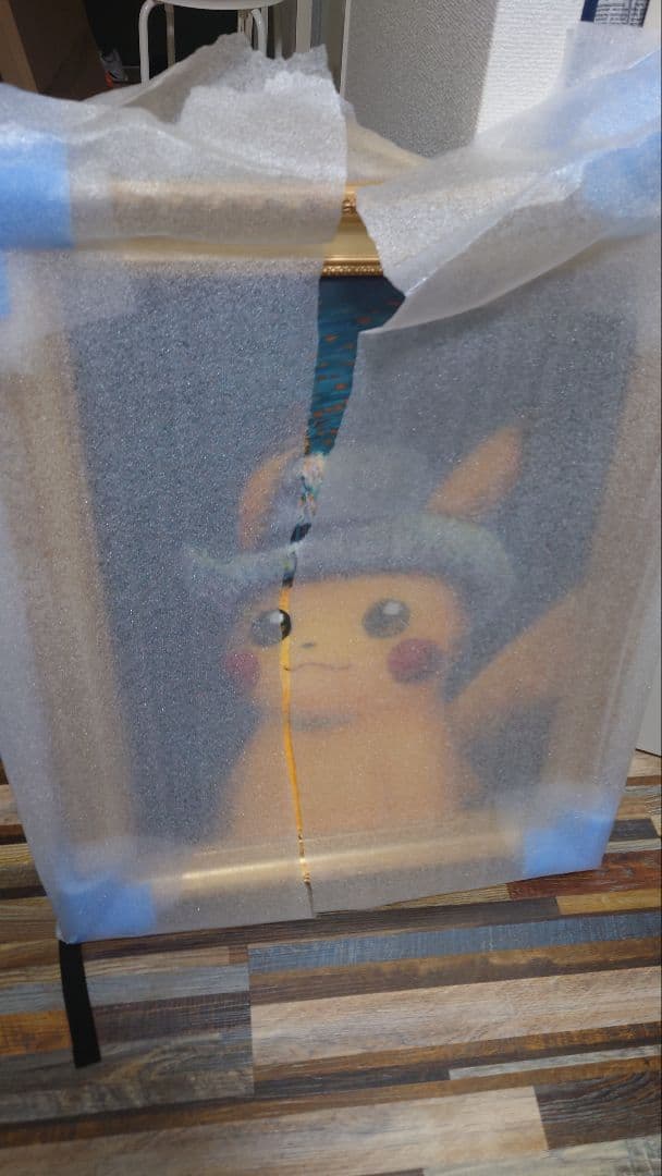 ゴッホピカチュウキャンバスアート金枠　Mサイズ　65cm×50cm