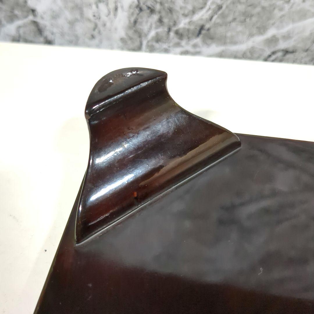 木製 漆器 緑内朱 脚付会席膳 10客セット 江戸時代後期 骨董品 黒漆木箱付き