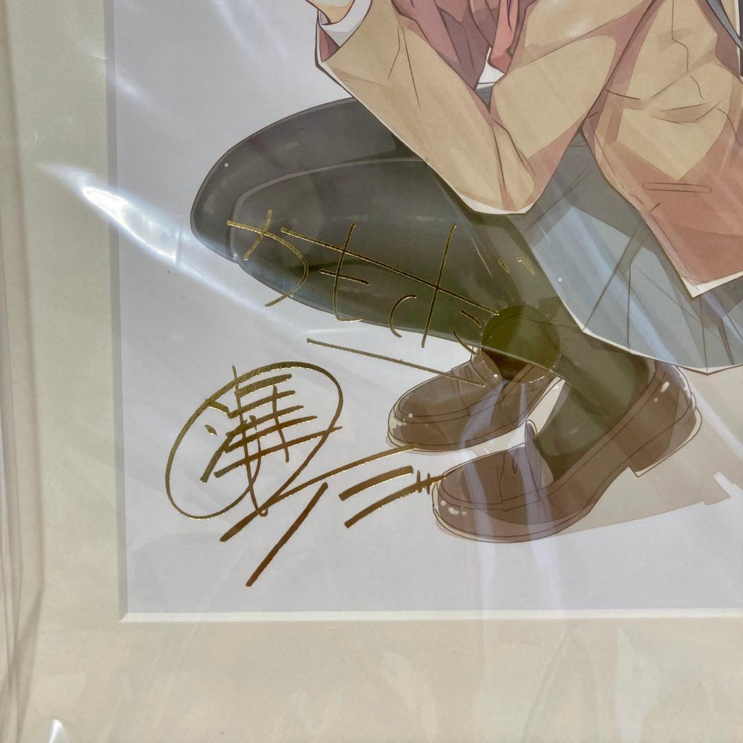 『青春ブタ野郎』シリーズ 著者＆イラストレーター箔押しサイン入り複製原画2019