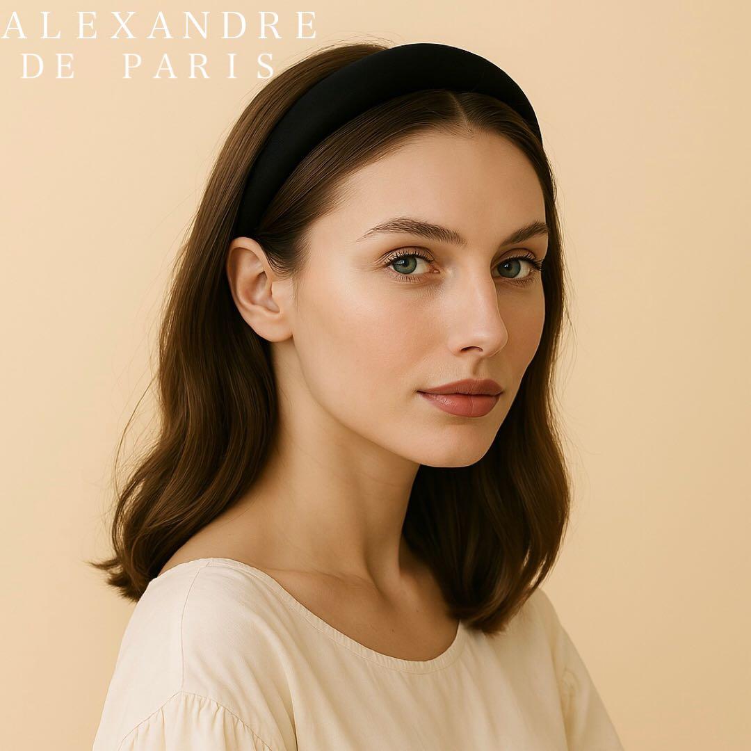 美品 ALEXANDRE DE PARIS カチューシャ ヘアバンド ブラック