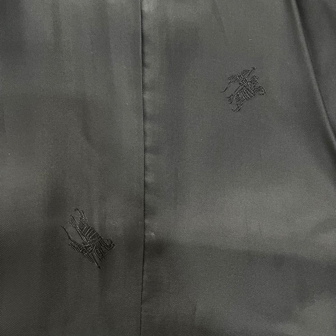 【美品】 バーバリー ステンカラーコート M相当 カシミヤ ブラック ホースロゴ