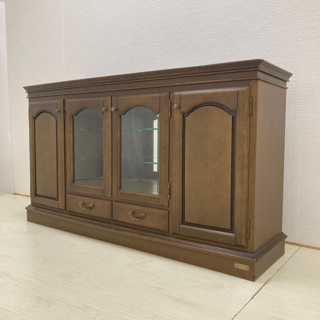 【マルニ】照明付き　サイドボード　キャビネット　飾り棚　リビングボード