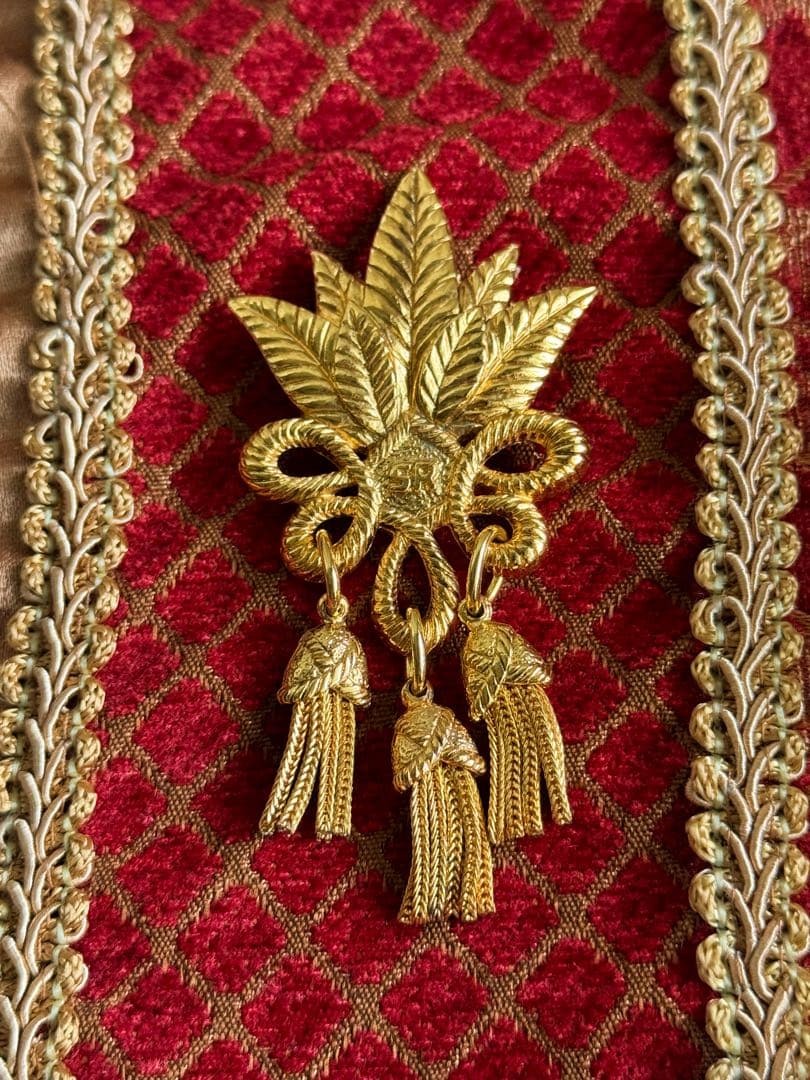 1990ssフランス製 SONIA RYKIEL フリンジ 箱付き ブローチ