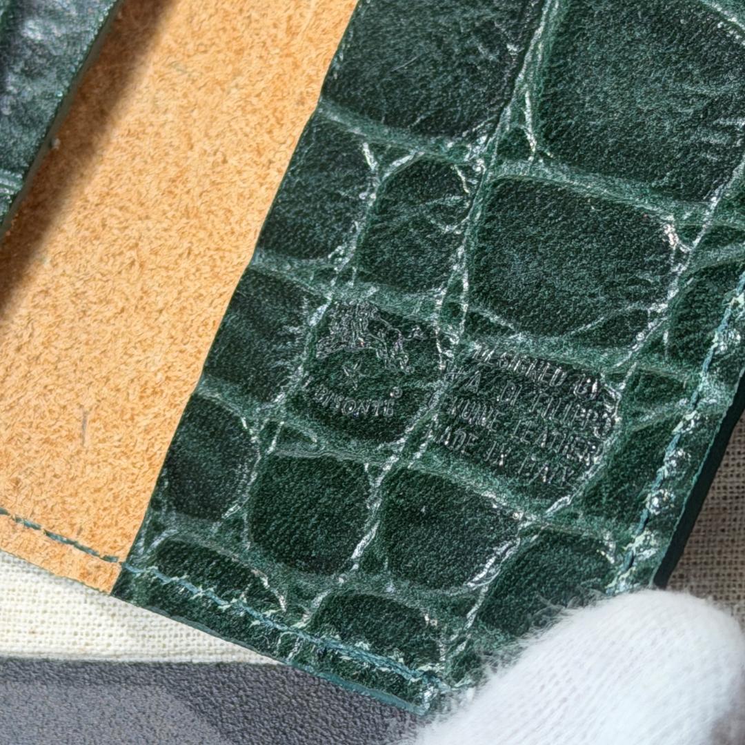 【新品未使用】イルビゾンテ キーケース グリーン クロコ柄