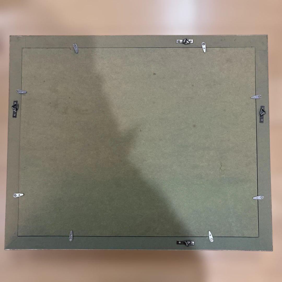 【引き取り限定】バラ 油彩画 金色フレーム付き