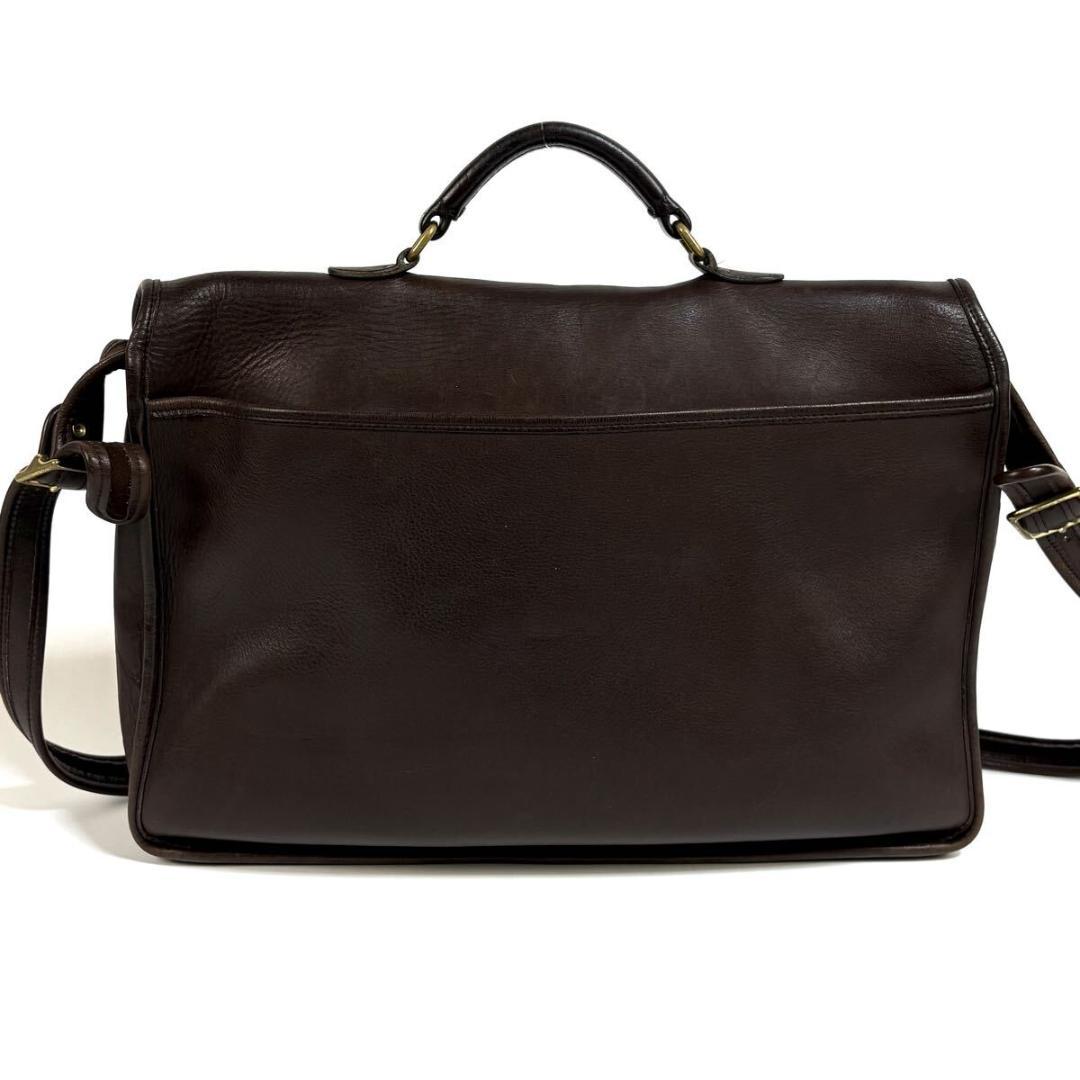 【美品】オールド コーチ レザーブリーフケース ターンロック ブラウン USA製