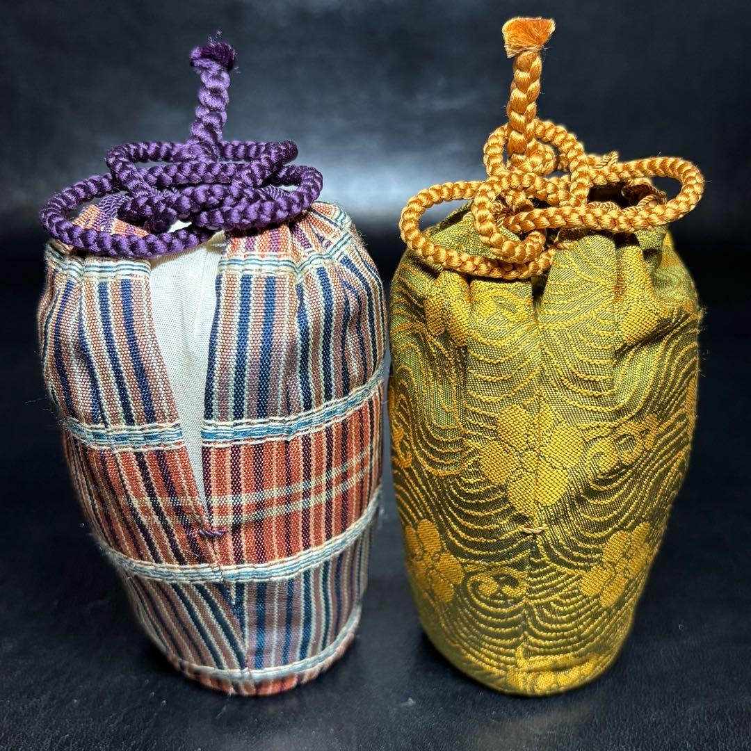 ★ 茶道具！膳所焼 陽炎園 肩衝茶入！久田宗也(尋牛斎)書付！共箱/仕覆付！★