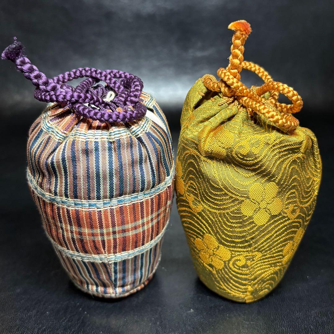 ★ 茶道具！膳所焼 陽炎園 肩衝茶入！久田宗也(尋牛斎)書付！共箱/仕覆付！★