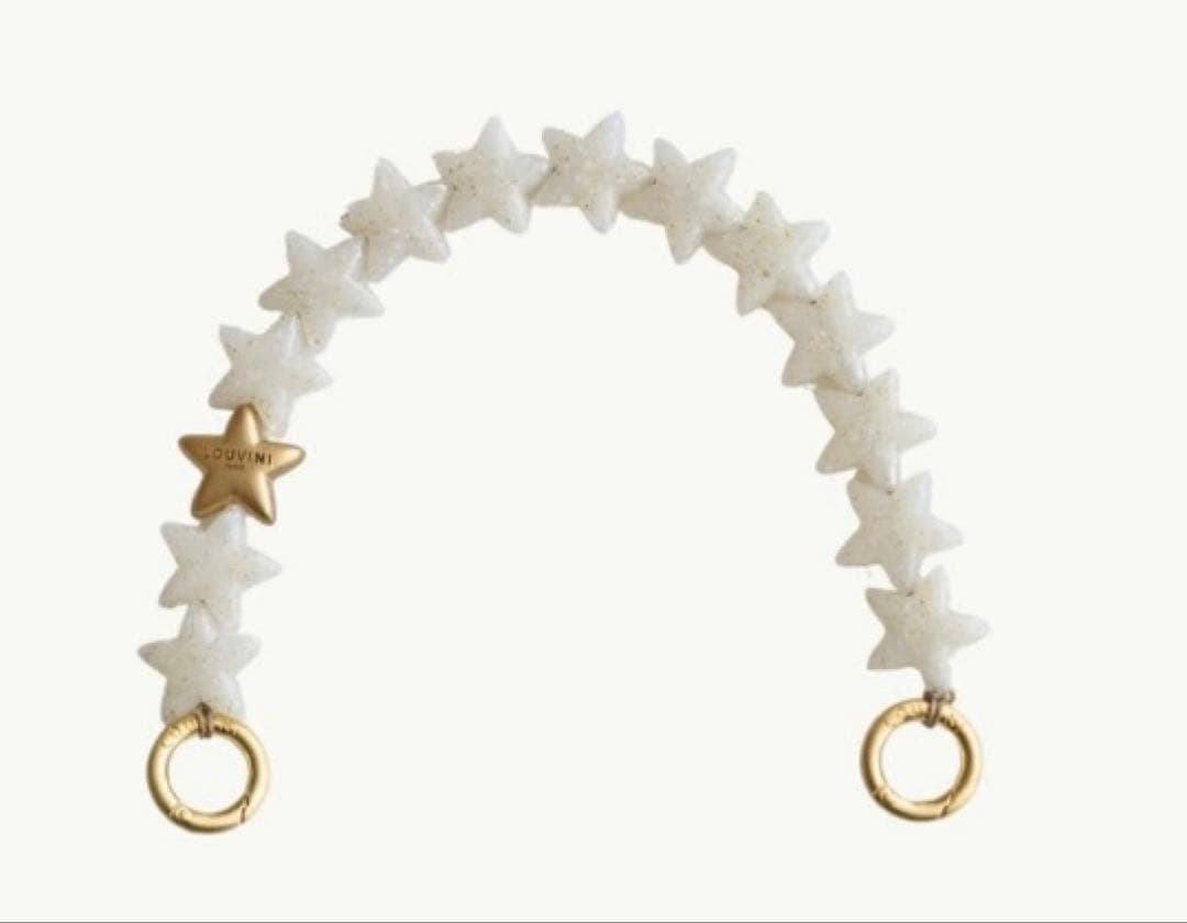 LOUVINIハンドストラップPETIT ETOILE WHITE 日本限定