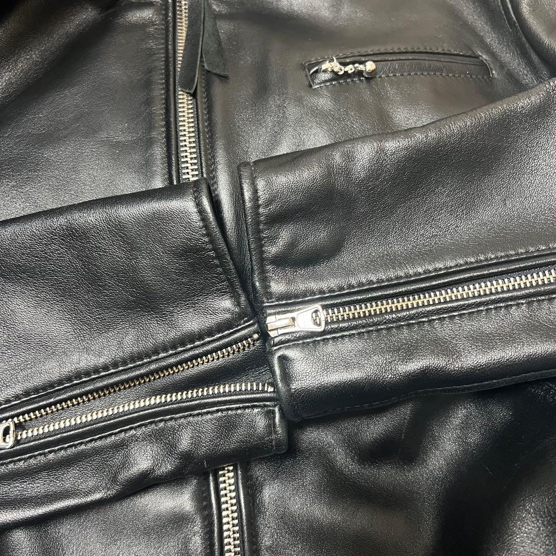 【美品】COVERNAT 本革 シープスキン レザージャケット L ライダース