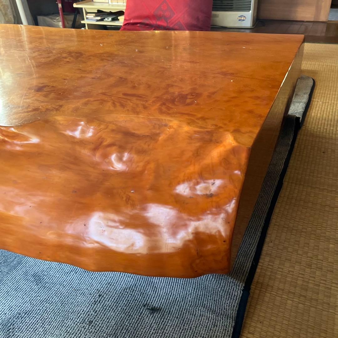 花梨か杉の木一枚板テーブル