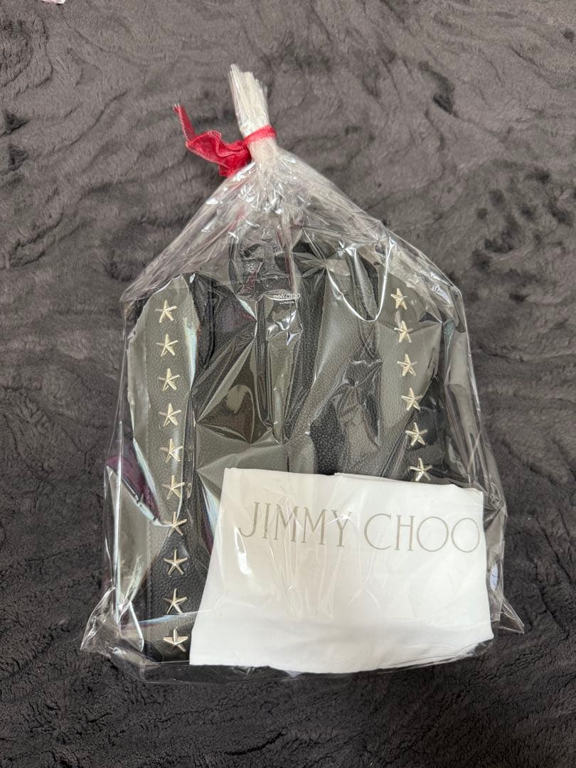 JIMMY CHOO ブラックバッグ 星型刺繍