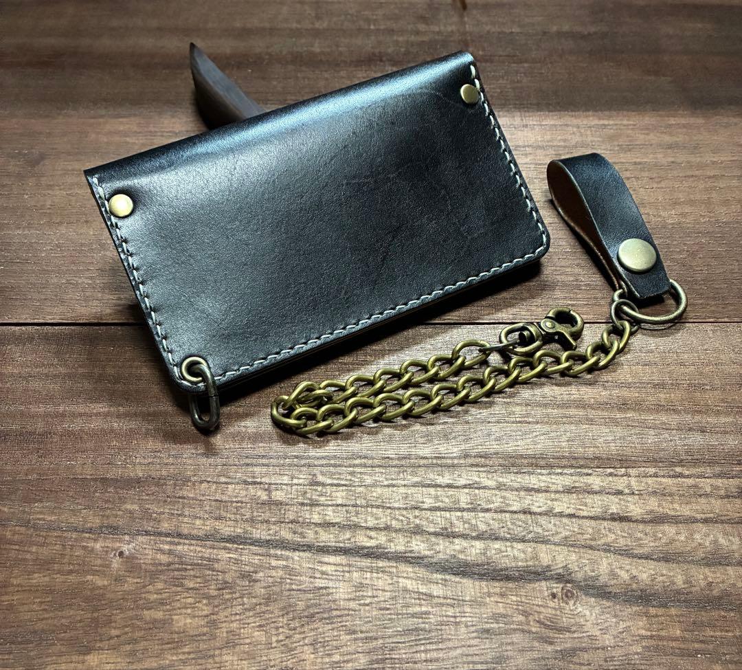 姫路レザーミドルトラッカーウォレット