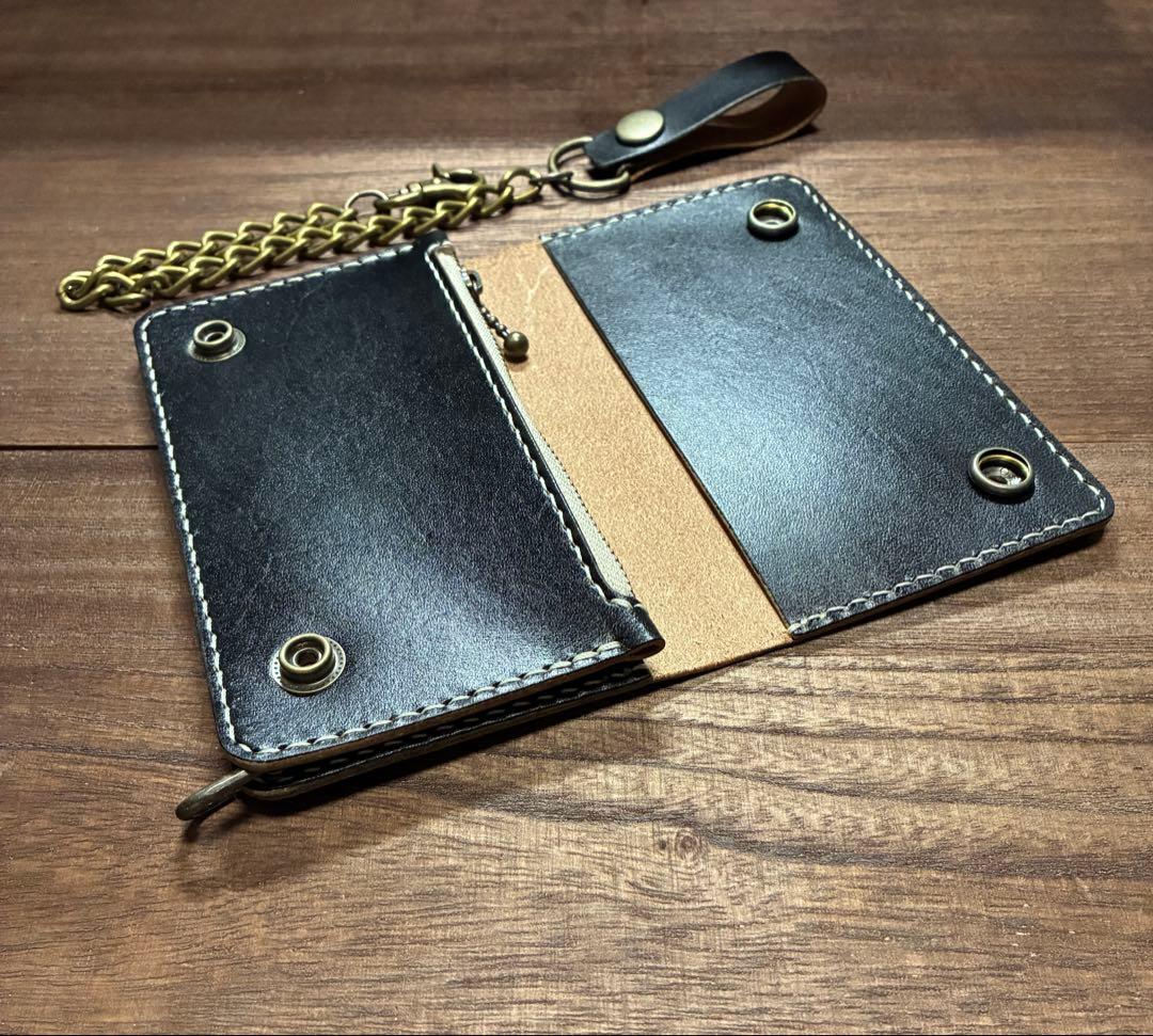 姫路レザーミドルトラッカーウォレット