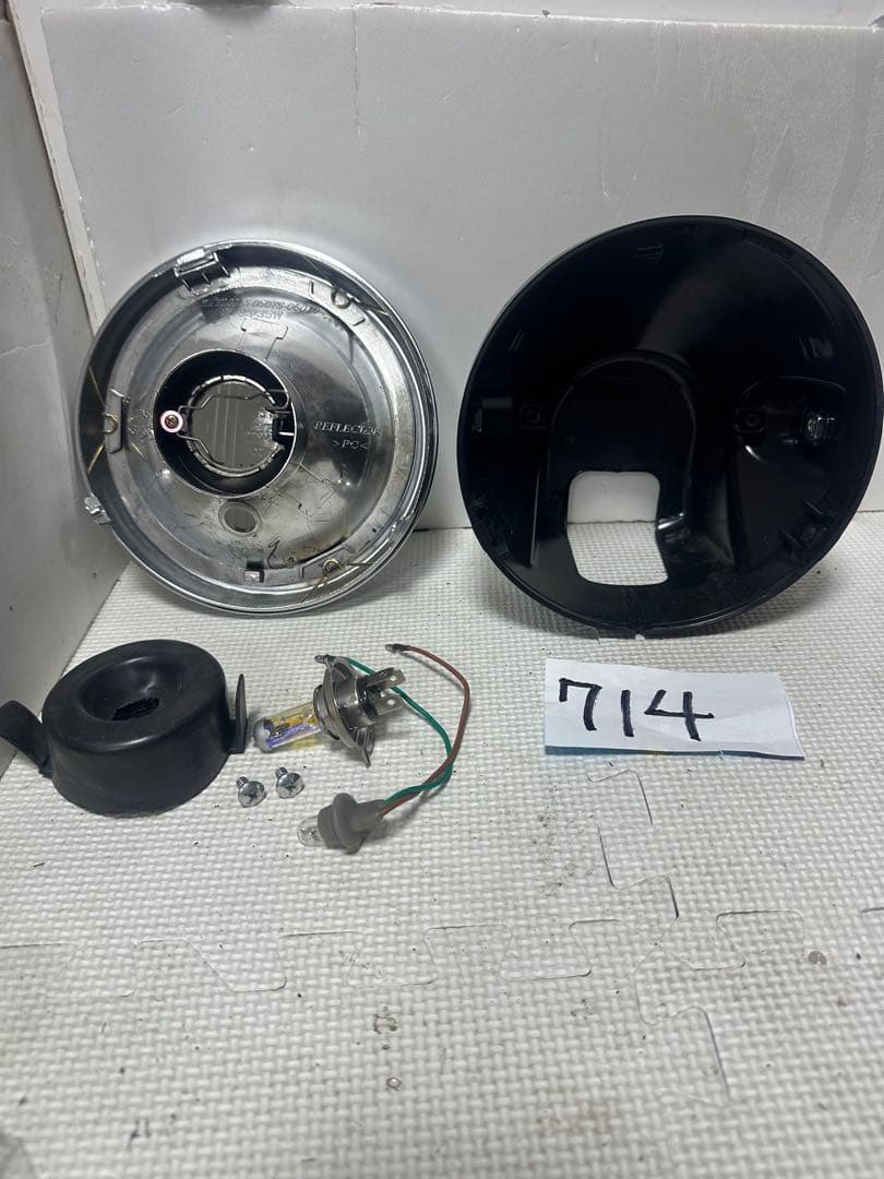 当時物シビエスーパーオスカー凹みレンズ付ヘッドライトASSYCIBIEマーシャル