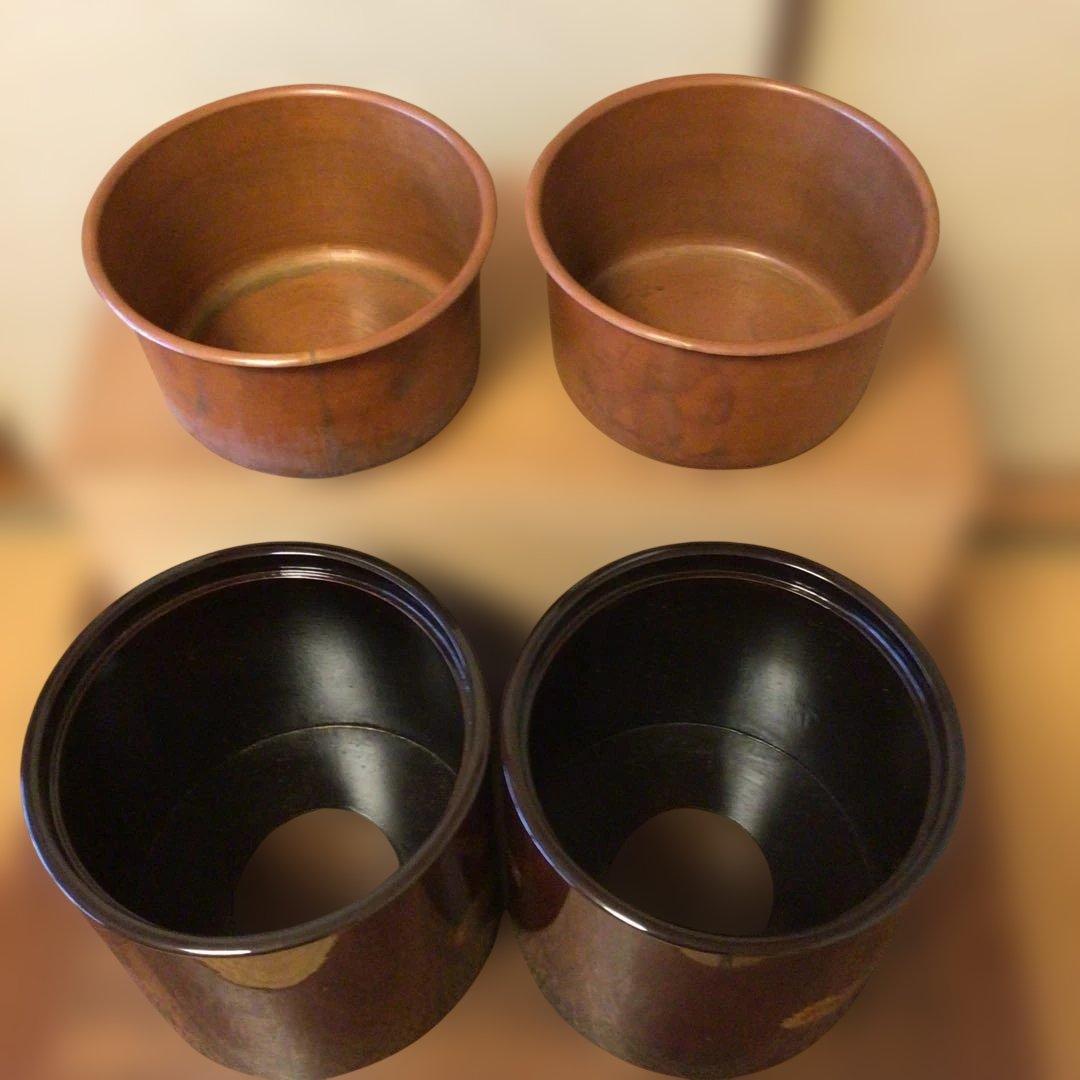 アンティーク　輪島塗り　手あぶり　2個セット　木箱付き　落とし付き